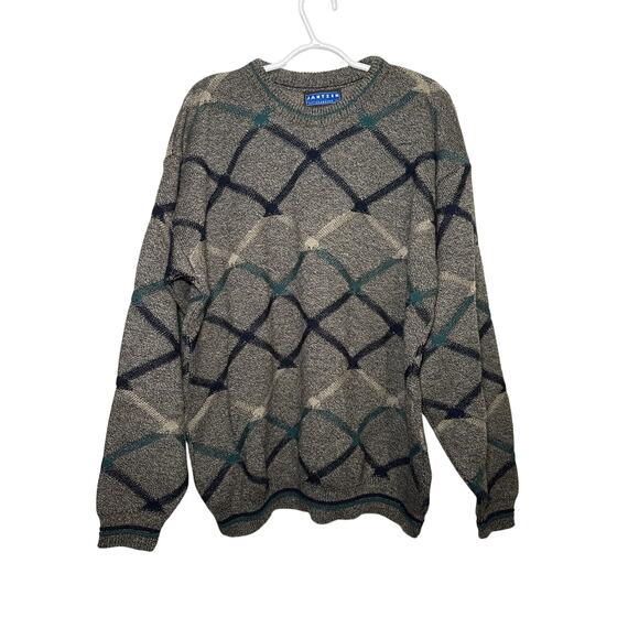 Jantzen Classics argyle crew neck sweater mens XL grandpacore preppy classic 90s - Picture 1 of 6